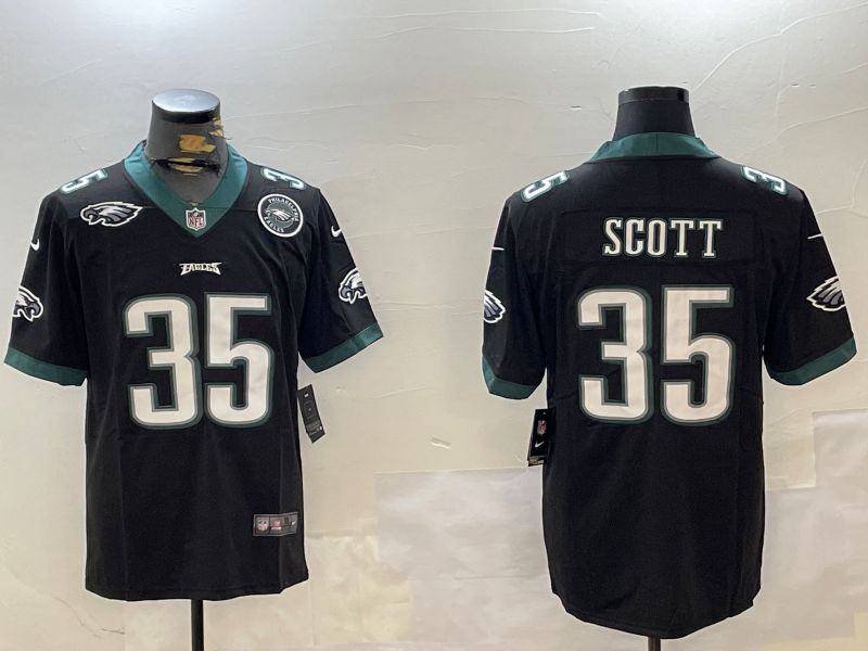 Men Philadelphia Eagles #35 Scott Black Second generation 2024 Nike Limited NFL Jersey style 4->philadelphia eagles->NFL Jersey